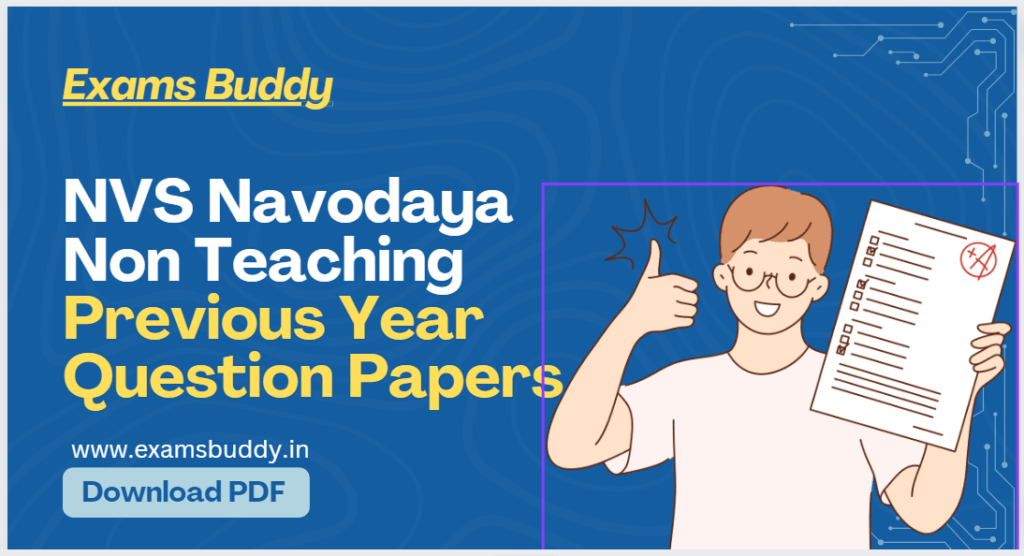 NVS Navodaya Vidyalaya Non Teaching Previous Year Question Paper PDF