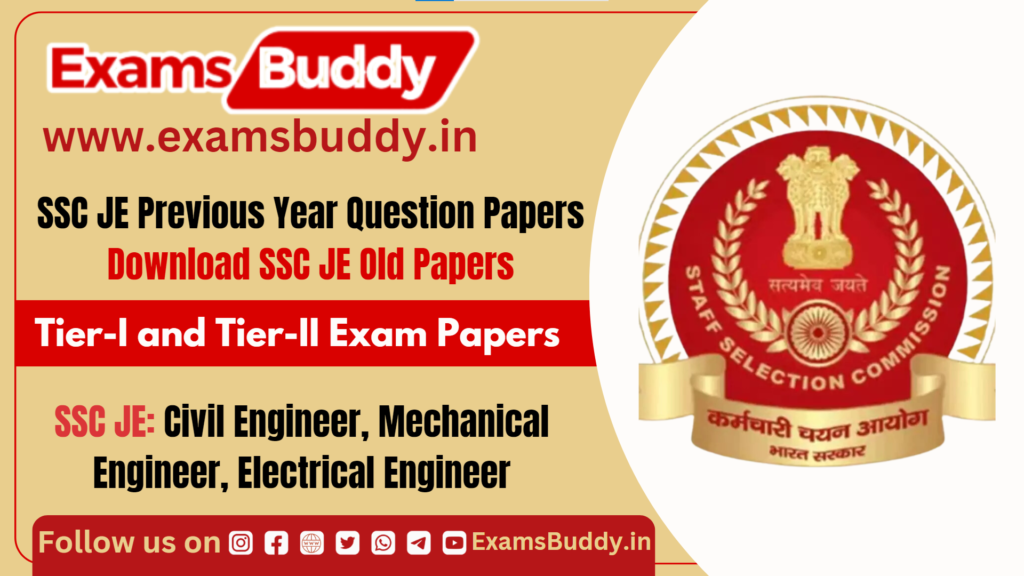 SSC JE Previous Year Question Papers Download SSC JE Old Papers