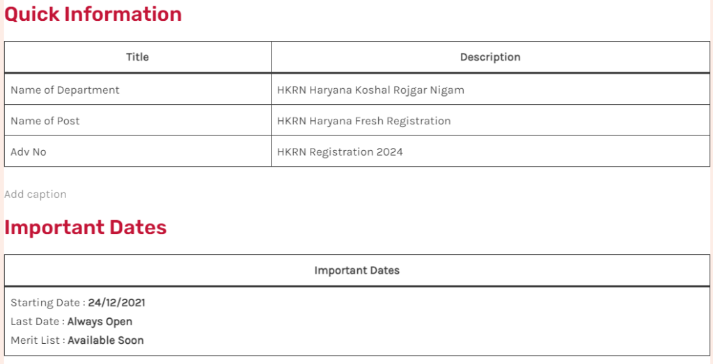 HKRN Fresh Registration Apply Now for Haryana Koshal Rogjar Nigam